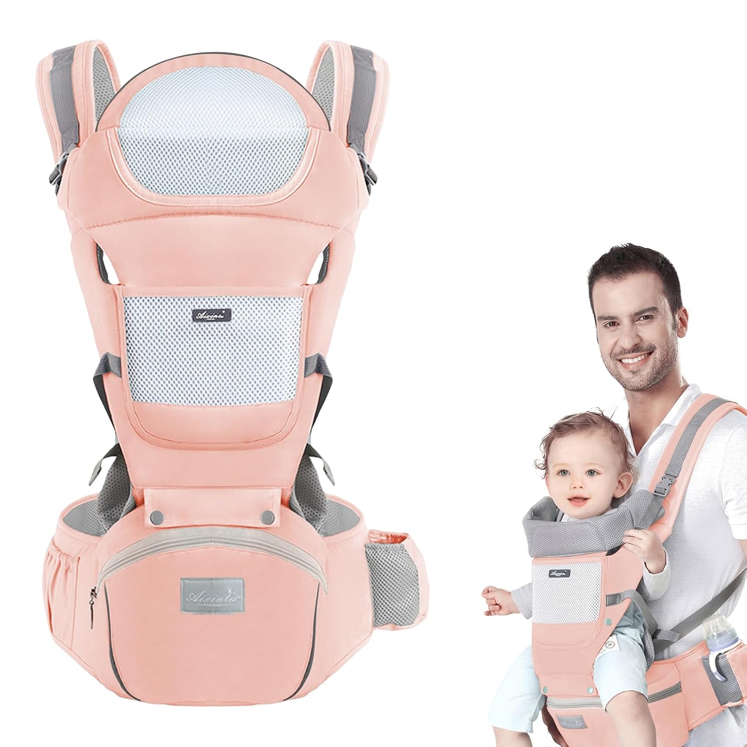 Huifen 9-in-1 Baby Carrier - Hands-Free Comfort!