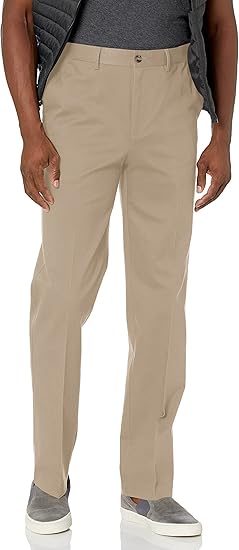 Savane Men's Flat Front Stretch Chino Pants for Ultimate Comfort