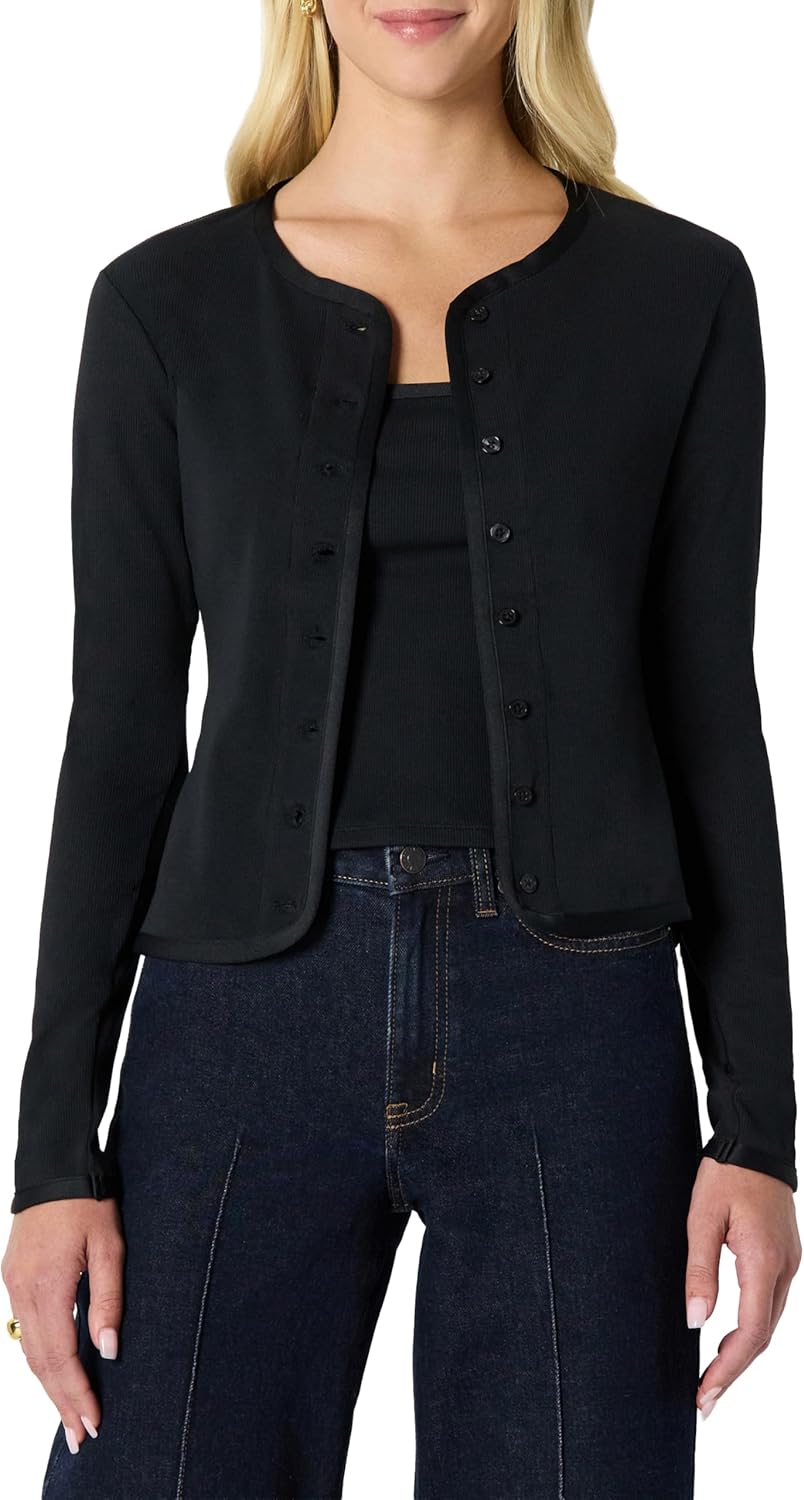 Demi's Pick Women's Slim-Fit Ribbed Cardigan & Cami Set