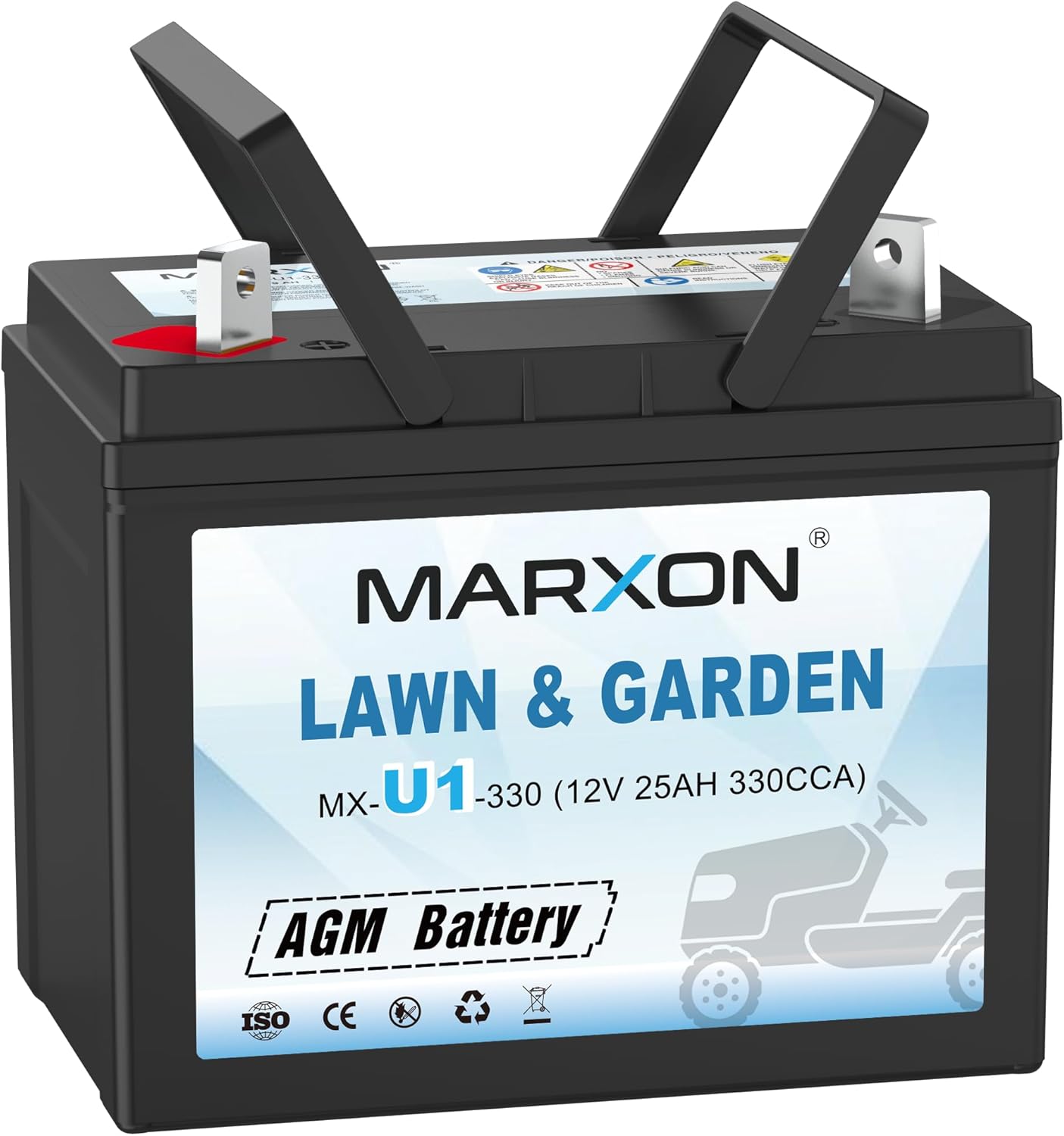 Marxon U1 330CCA Riding Lawn Mower Battery for Garden Tractors