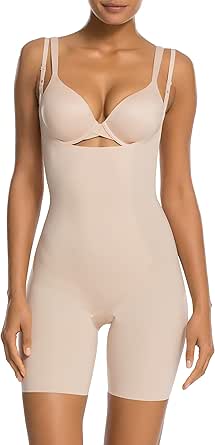 SPANX Thinstincts Open-Bust Mid-Thigh Bodysuit for Women