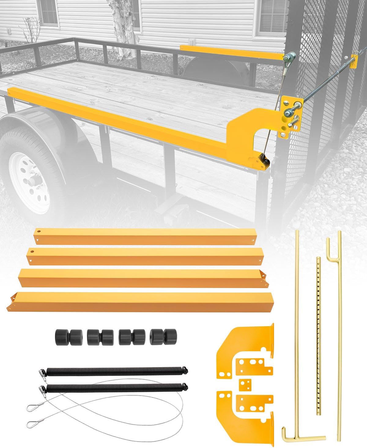 Trailer Gate Lift Assist & Locking System for Utility Trailers