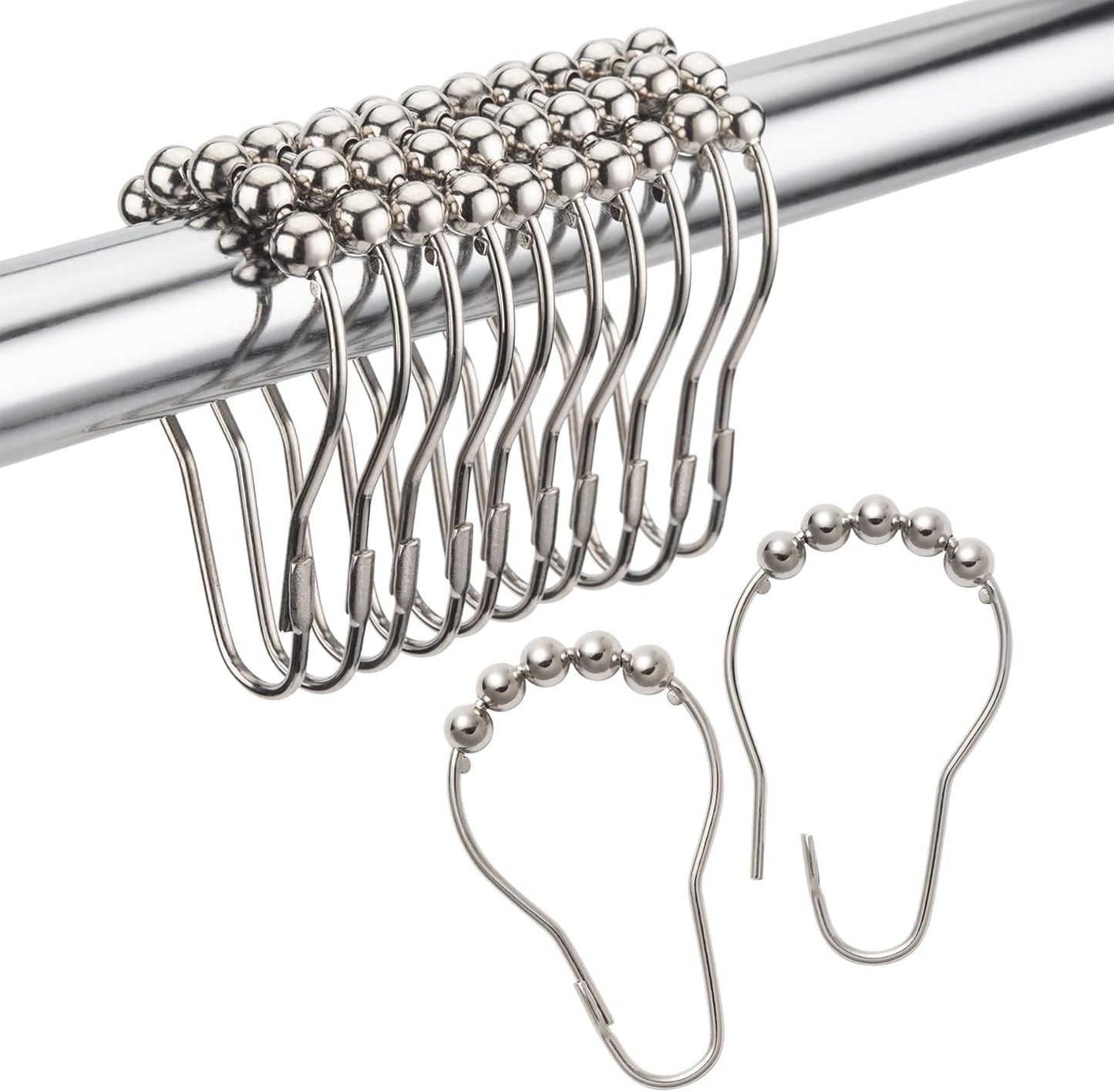 Rust-Resistant Shower Rings by Amazer