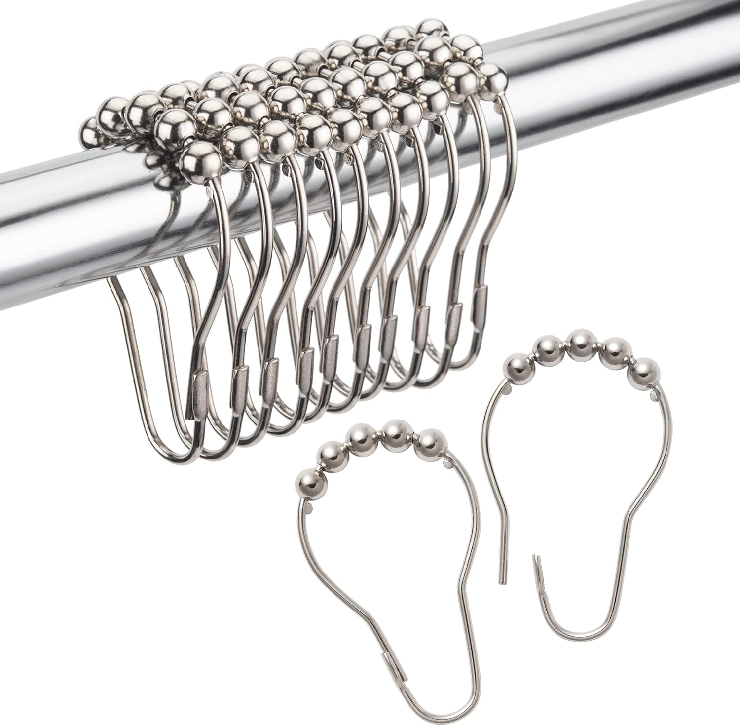 Rust-Resistant Shower Rings by Amazer
