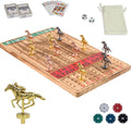 Horse Racing Board Game Solid Wood Luxury Edition - Elegant Play