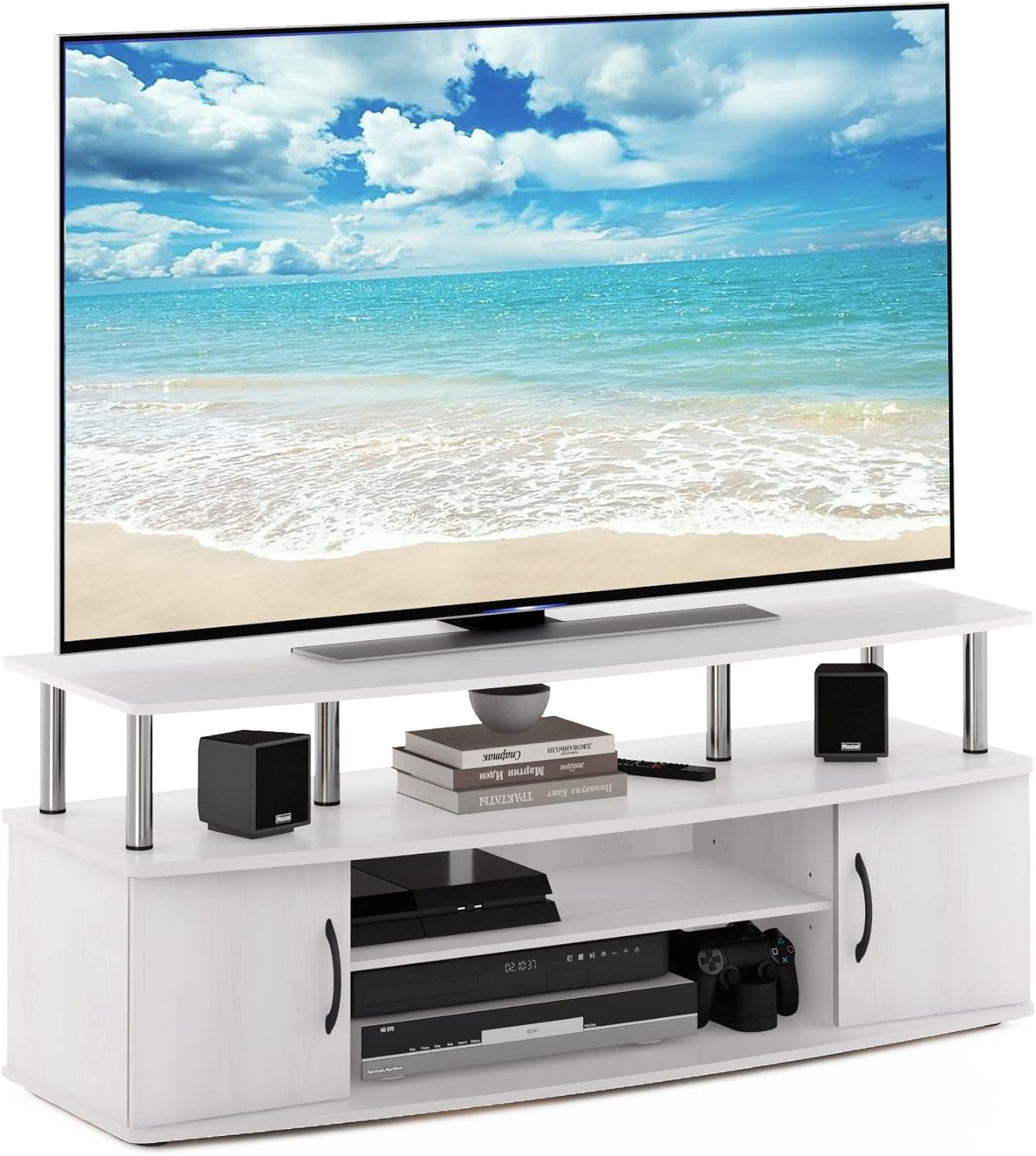 Furinno JAYA Large Entertainment Stand for TVs Up to 55 in