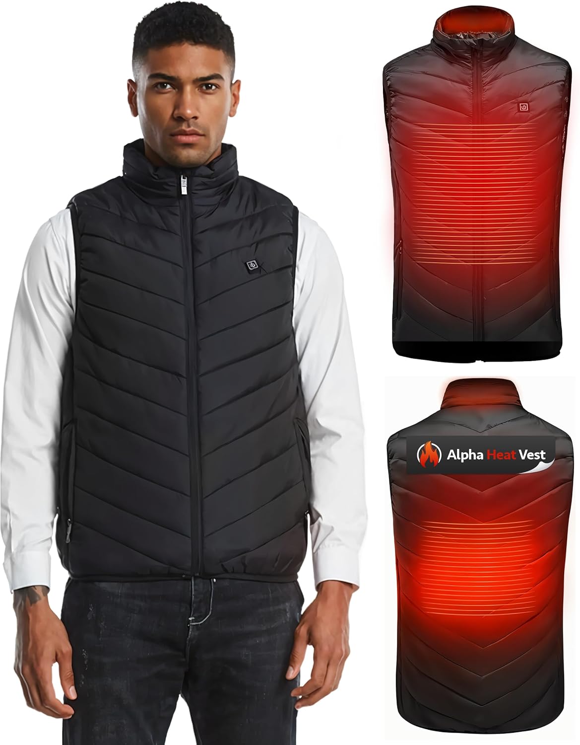 Alpha Heat Vest - 8 Zone USB Heating