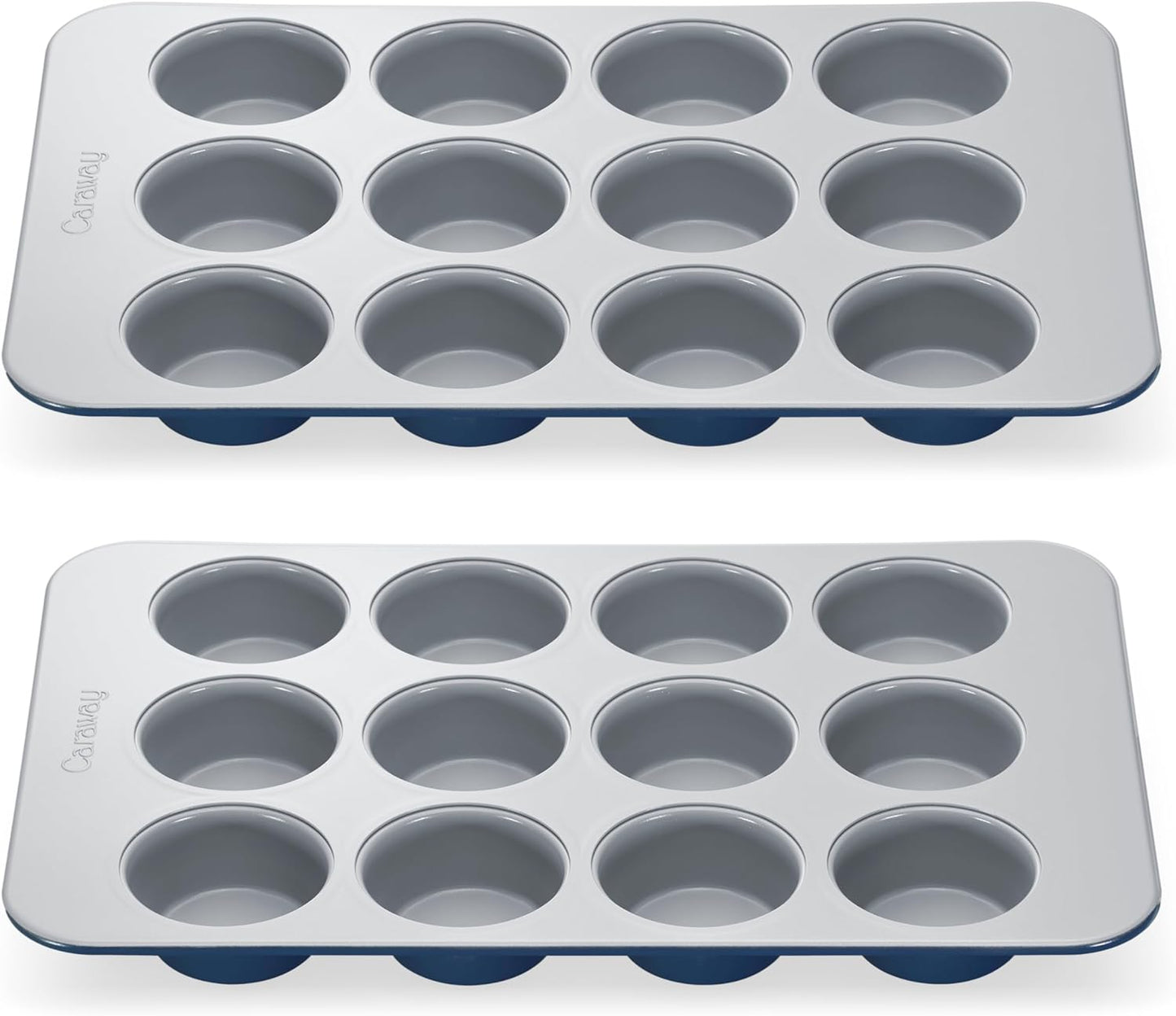 Caraway Non-Stick Ceramic 12-Cup Muffin Pan Duo for Baking