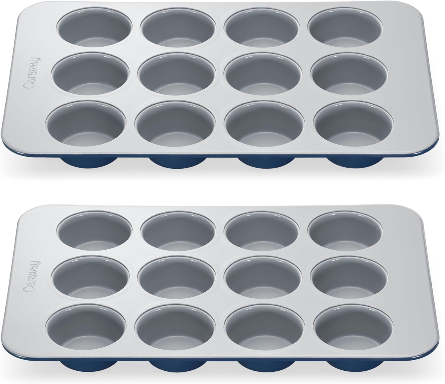 Caraway Non-Stick Ceramic 12-Cup Muffin Pan Duo for Baking