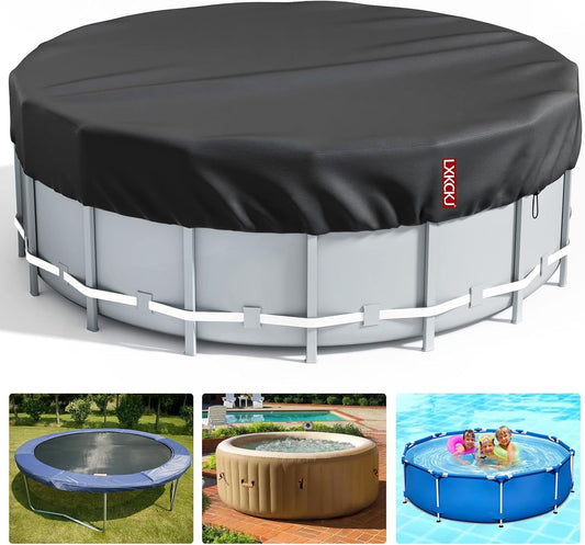 LXKCKJ 16 Ft Round Pool Cover for Above Ground Pools and Hot Tubs