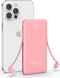 miisso 10000mAh Slim Portable Charger with Built in Cable - Slim Power