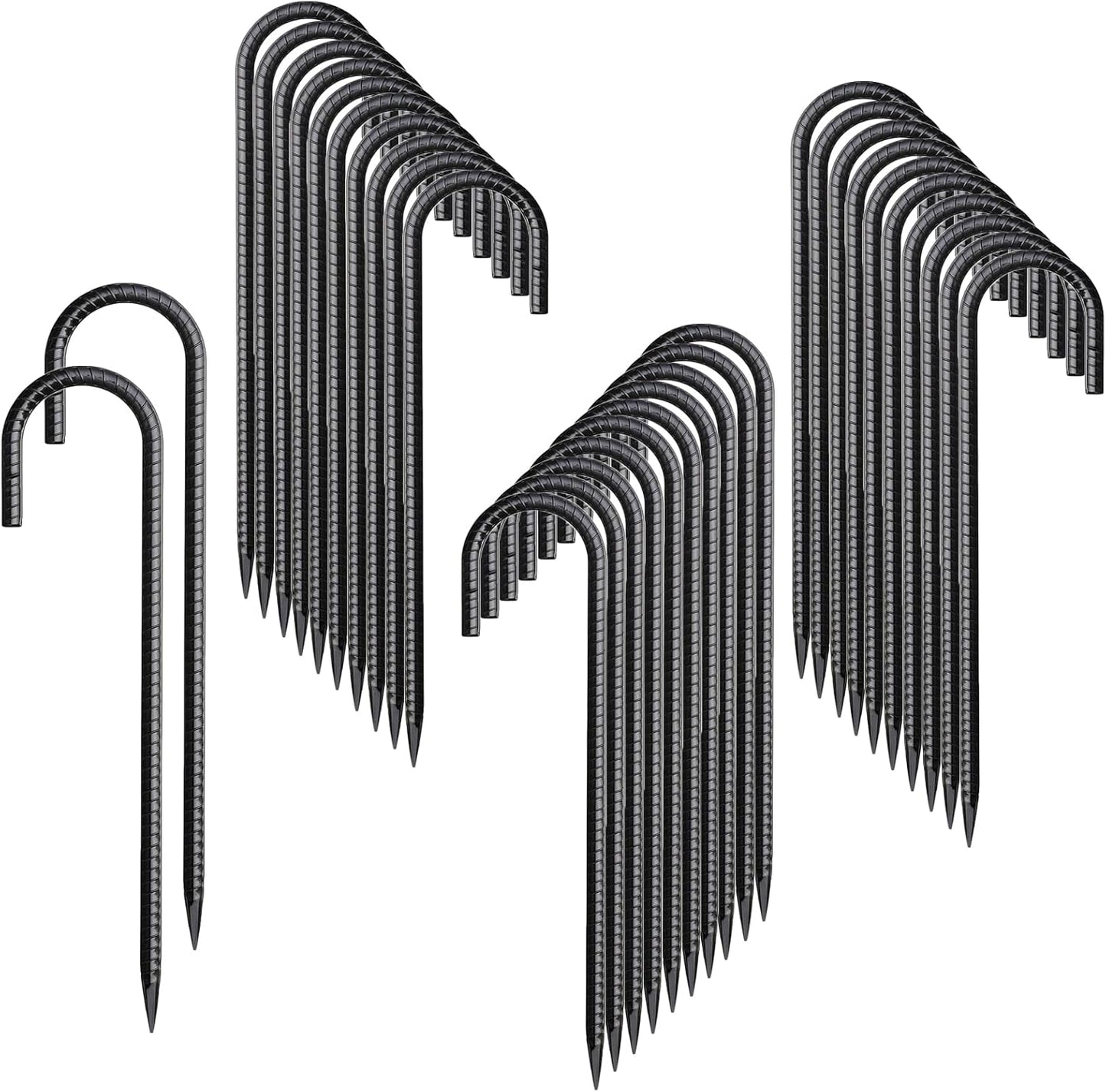 Heavy Duty Rebar Stakes 12 Inch for Tents and Fences - 32 Pack