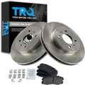 TRQ Front Brake Pad & Rotor Kit Compatible with 2002-2007 Mitsubishi