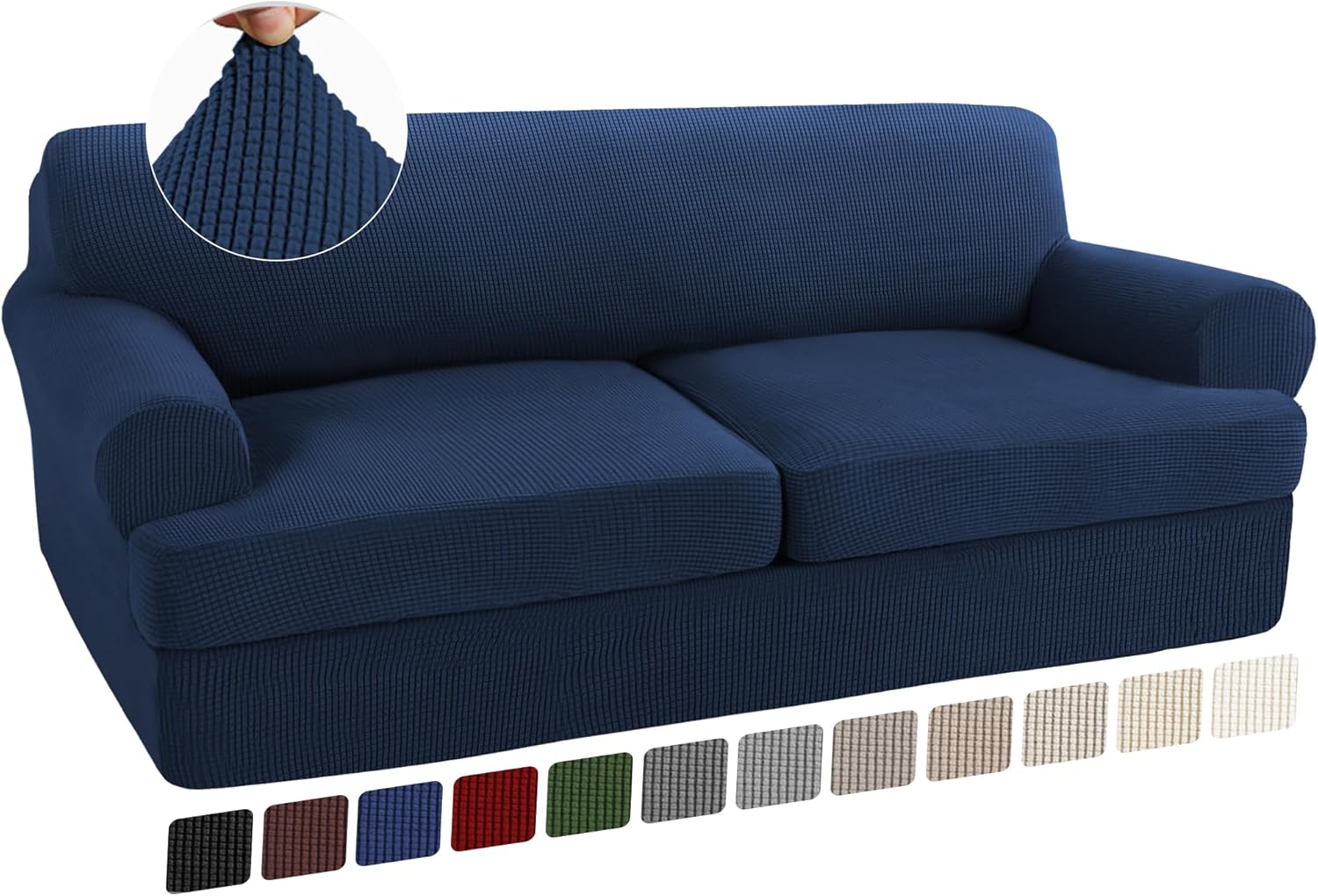Turquoize 3 Piece T Cushion Sofa Slipcovers for Stylish Protection