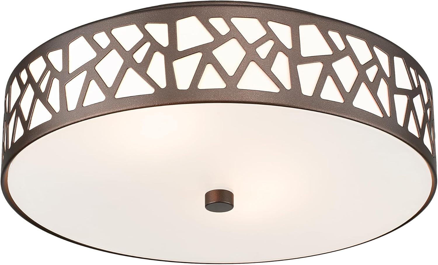 12 Inch Flush Mount Ceiling Light with Vintage Design for Home