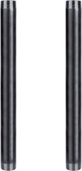 PIPE DECOR Black Steel Plumbing Pipe 2 in. x 24 in - 2 Pack