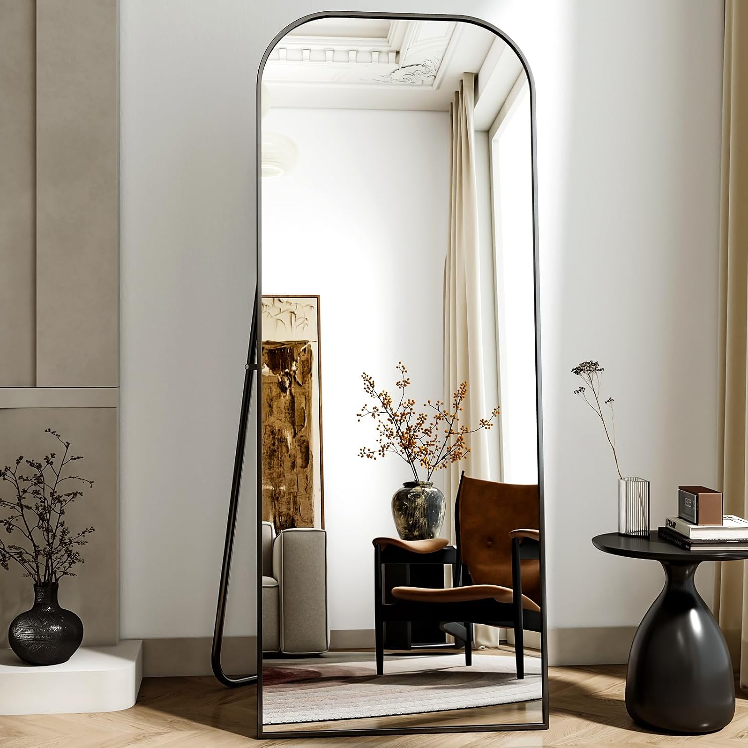 56x21 Inch Full Length Mirror - Stylish Floor Standing Design