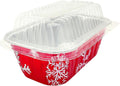 Pactogo Disposable Red Mini Loaf Pans with Clear Lids - Holiday Bake