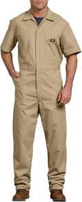 Men's Short Sleeve Poplin Coverall for Work - Roomy Fit