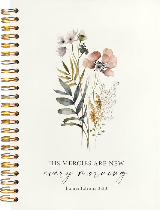 Christian Floral Notebook His Mercies 5.5x8.3