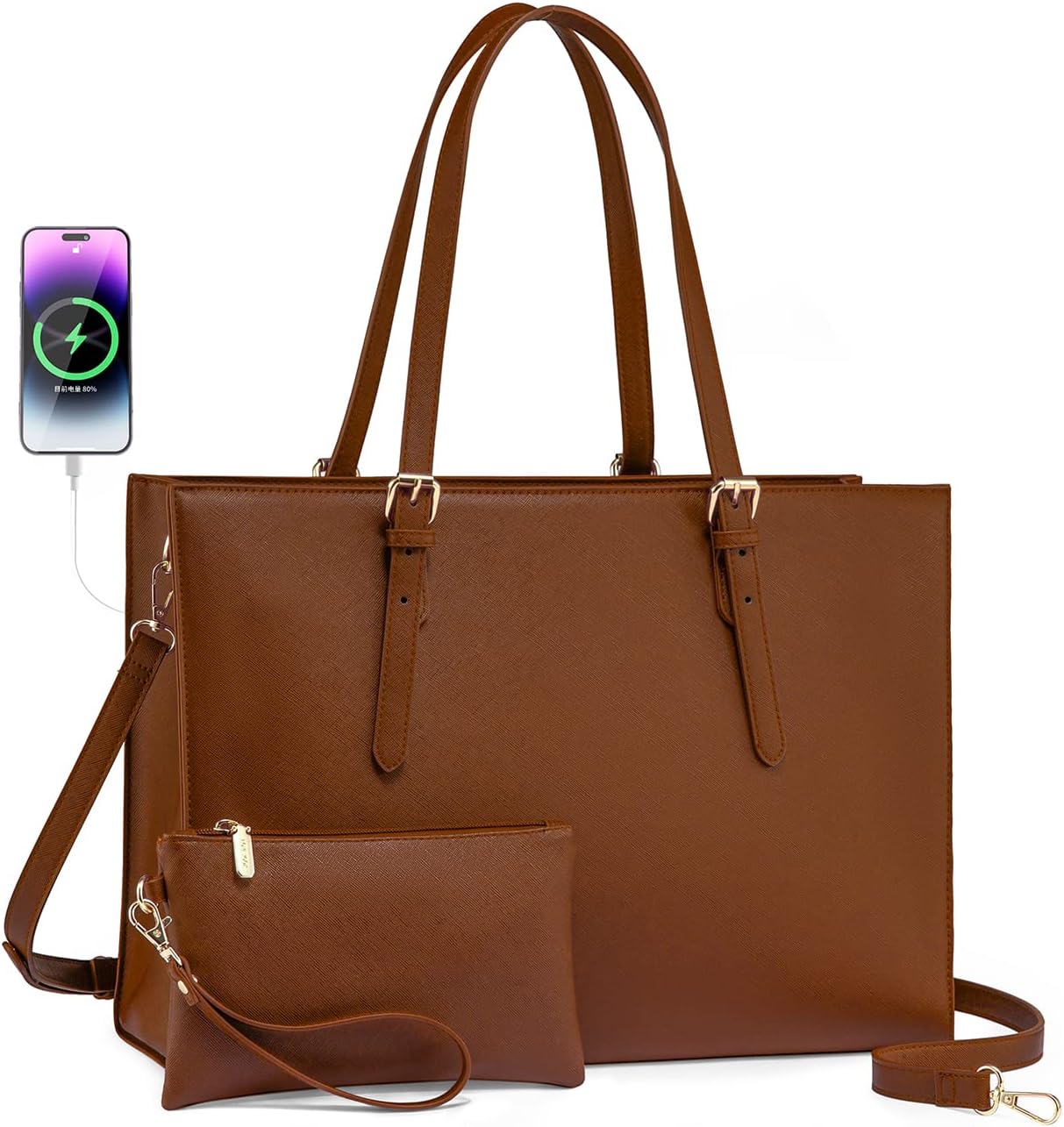 LOVEVOOK Laptop Bag for Women, Stylish 15.6 Inch Tote Bag