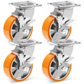 W B D WEIBIDA 5 Inch Heavy Duty Casters Set of 4 - 4000 LBS Capacity
