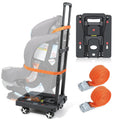 Car Seat Dolly for Airport - Folding Travel Cart with 4 Wheels