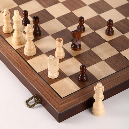 Premium Wooden Chess Set with Protective Bag for All Skill Levels