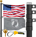 20FT Telescoping Flag Pole for Outside House - Smooth, Rust-Resistant