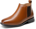Boys Chelsea Boots with Side Zipper - Easy On/Off Dress Boots