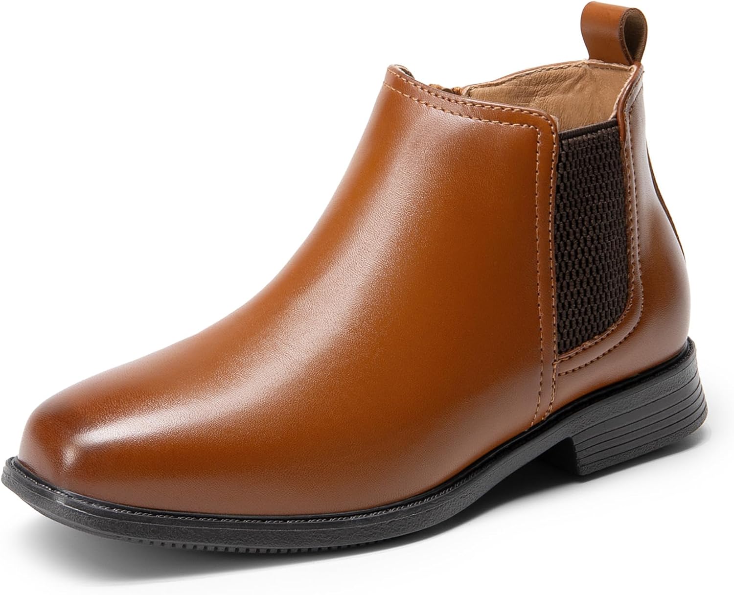 DREAM PAIRS Boys Chelsea Boots with Side Zipper for Kids