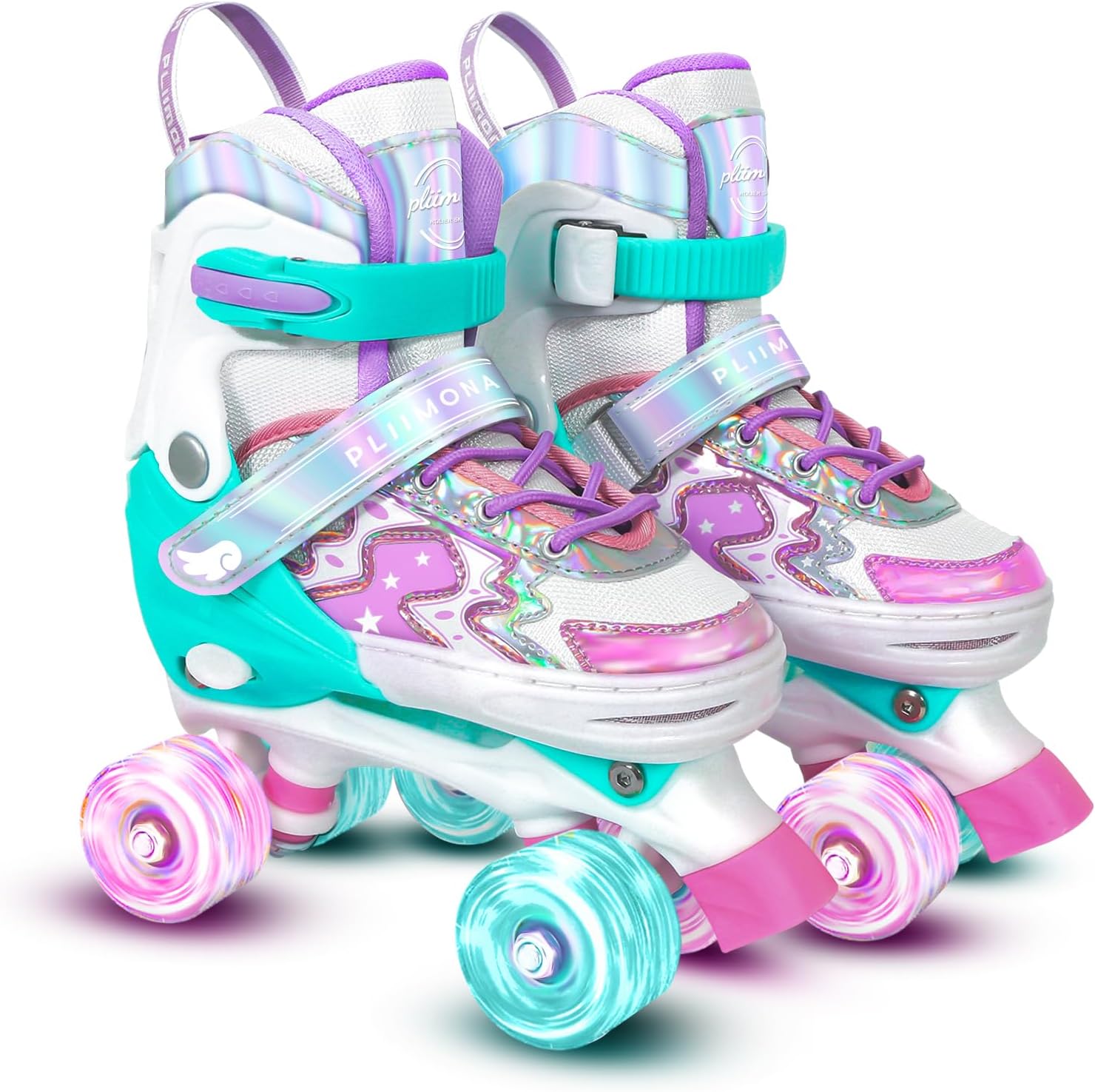 Kids' Roller Skates for Beginners - Adjustable 4 Sizes for Fun