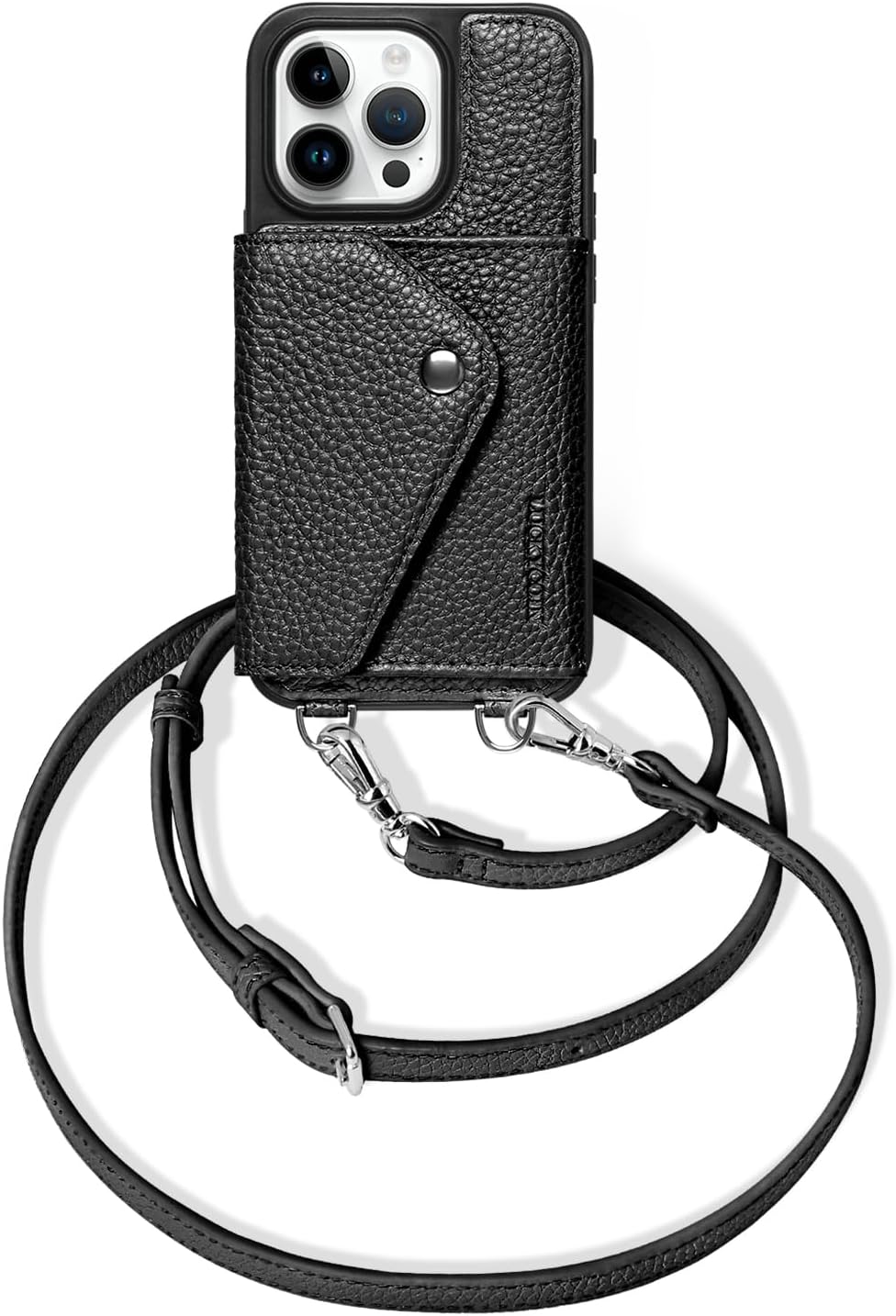 LUCKYCOIN iPhone 15 Pro Leather Wallet Case for Women Travel