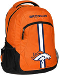 FOCO Denver Broncos NFL Action Backpack - Fan Ready and Durable