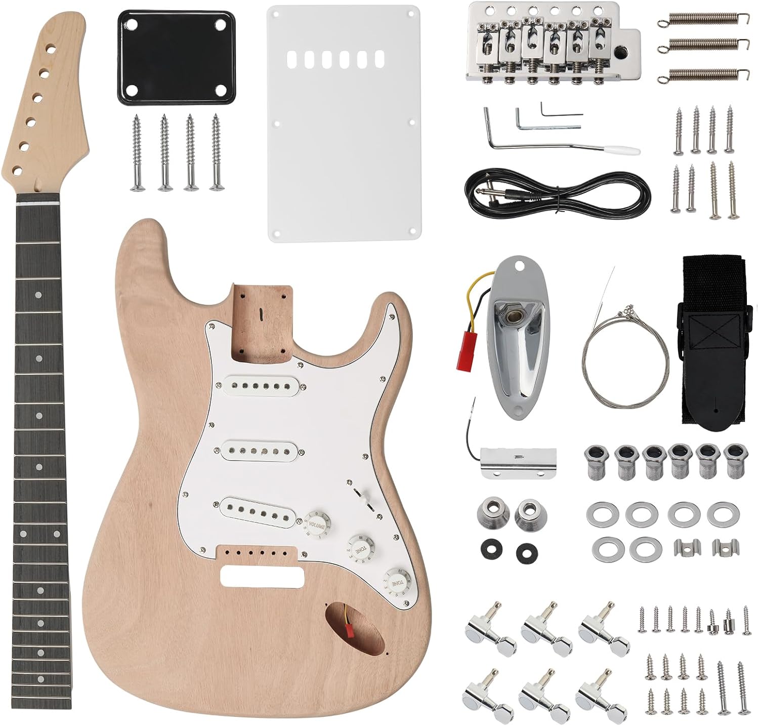 Mahogany Electric Guitar DIY Kit - Beginner ST Style