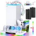 LED Cooling Stand and Charging Station for Xbox Series X Snow White