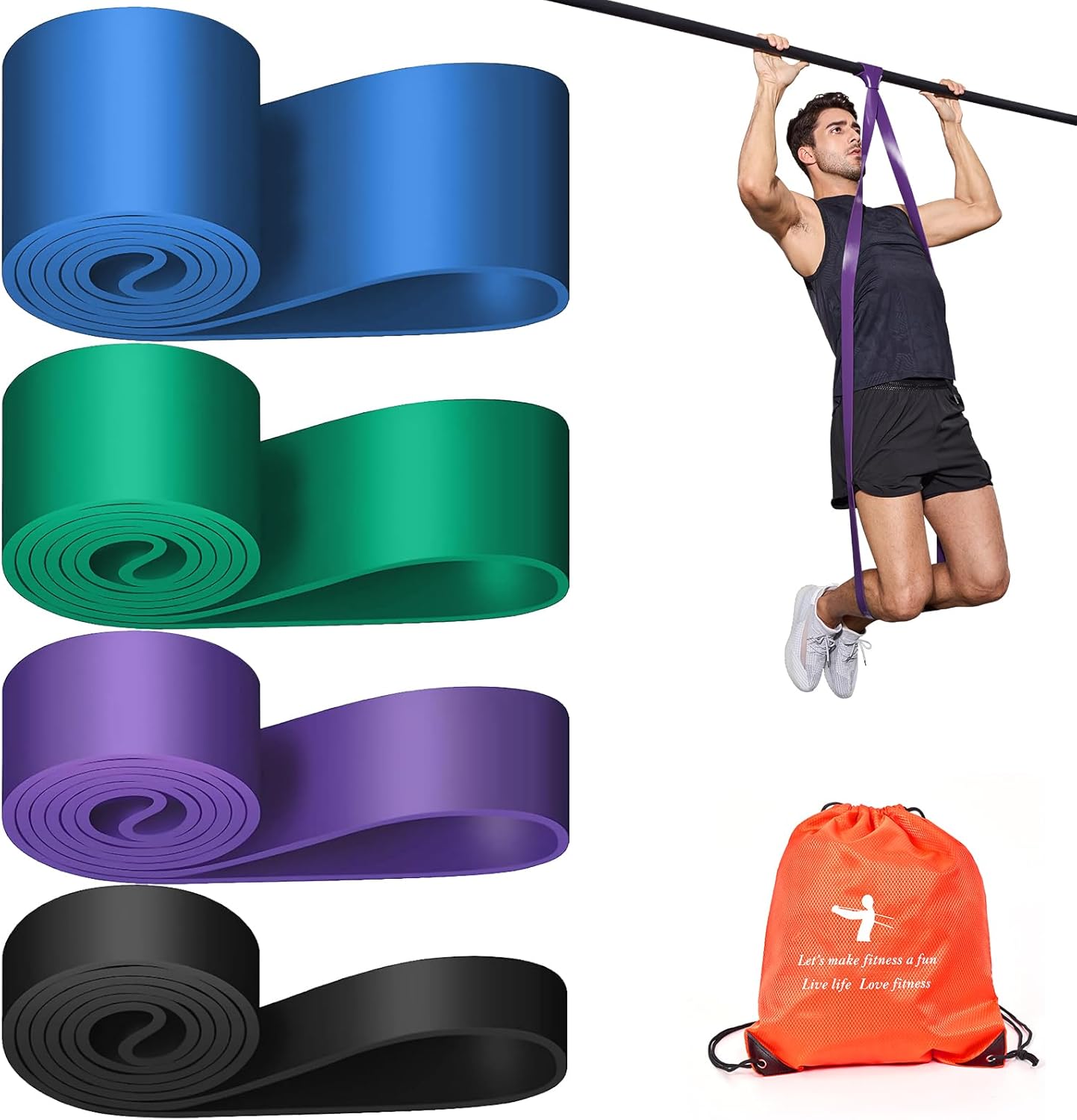 Pull Up Assistance Bands Set for Effective Muscle Training