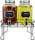 1 Gallon Glass Drink Dispenser for Parties - Clear Glass Beverage