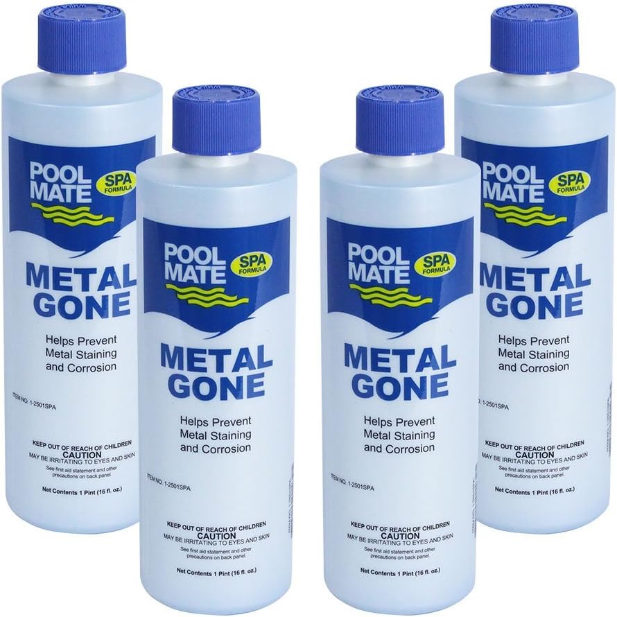 Pool Mate 1-Pint 4-Pack Metal Gone for Hot Tubs Prevents Staining