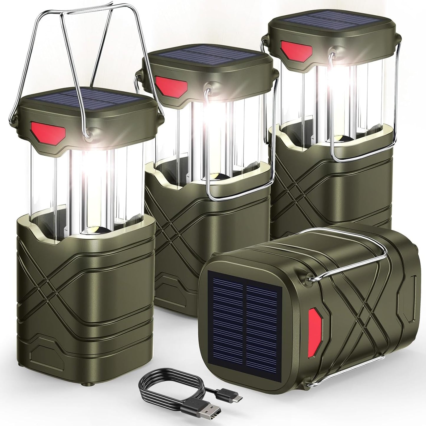 Rechargeable Solar LED Lanterns for Camping & Emergencies