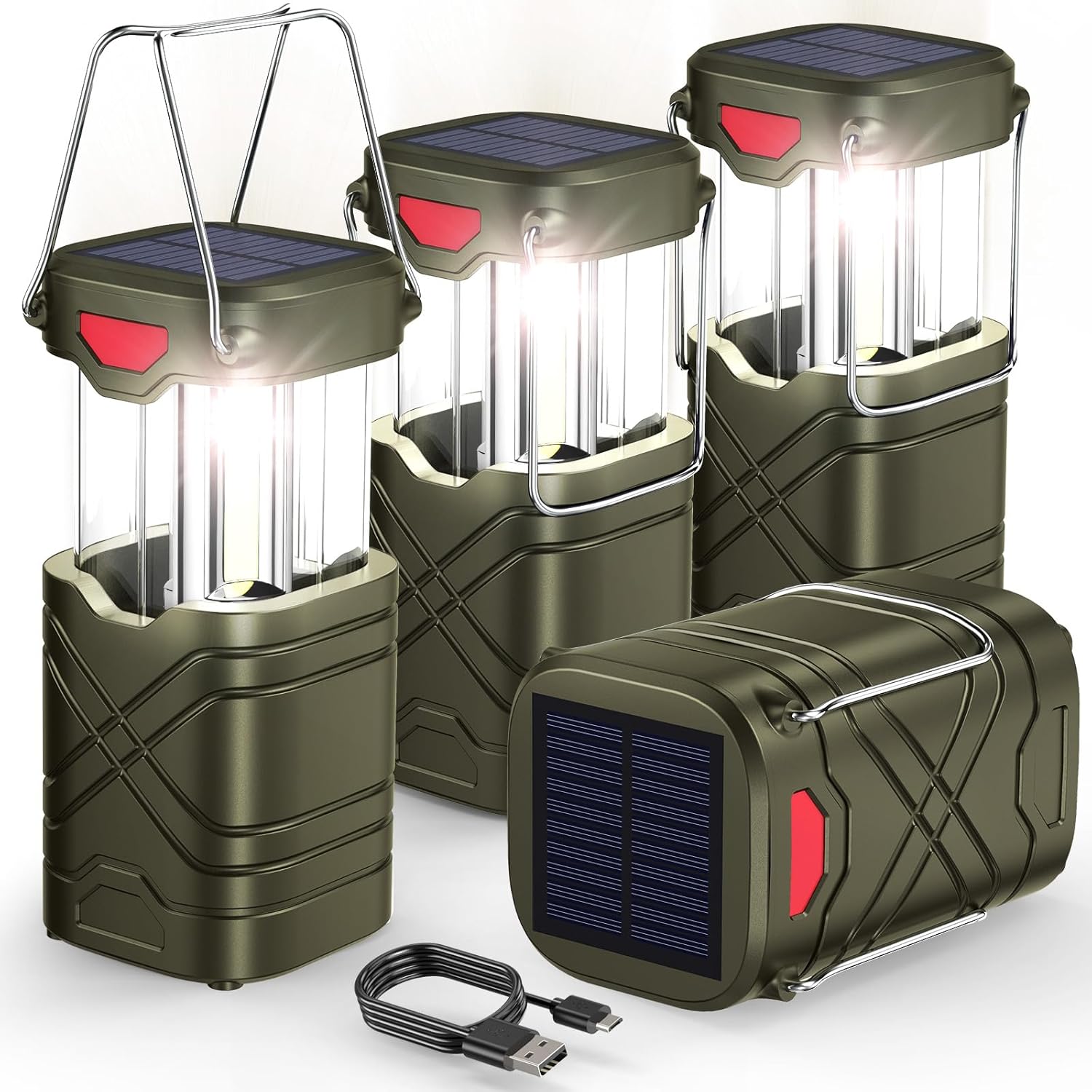 Rechargeable Solar LED Lanterns for Camping & Emergencies