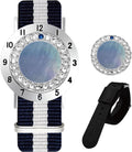 Pearl Crystal Golf Counter Bracelet - Elegant Stroke Tracker