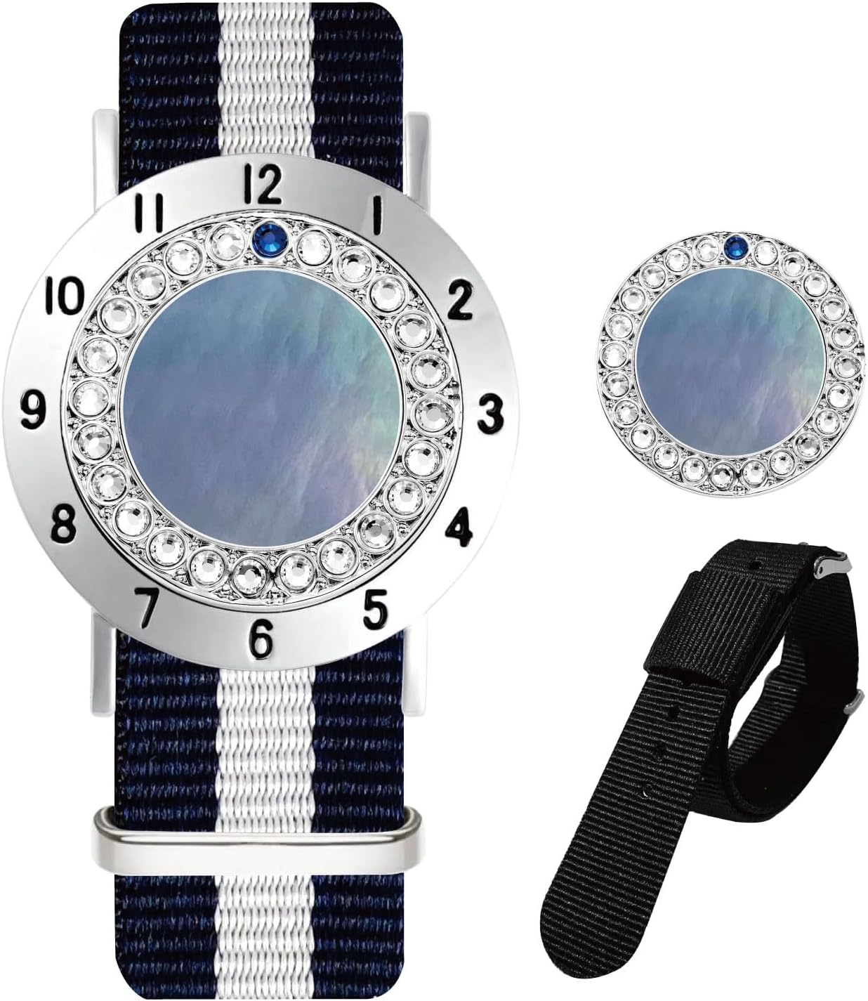 Pearl Crystal Golf Counter Bracelet - Elegant Stroke Tracker