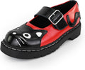 Kitty Cat Mary Jane Shoes for Women - Leather Round Toe Oxfords