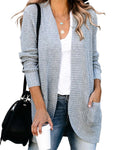 Womens Loose Open Front Cardigan - Lightweight Cozy Cocoon