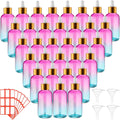 4 oz Glass Dropper Bottles 50 Pack Pink Blue Gradient - Leakproof 120