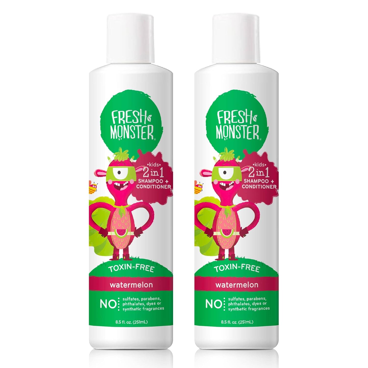 Fresh Monster Watermelon 2-in-1 Kids Shampoo - Tear-free & Toxin-Free