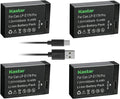 Kastar 4-Pack LP-E17H Pro Battery with Type-C Charging - Long Run Time