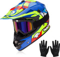 Youth Kids Dirt Bike Helmet J-01 with Goggles and Gloves - DOT