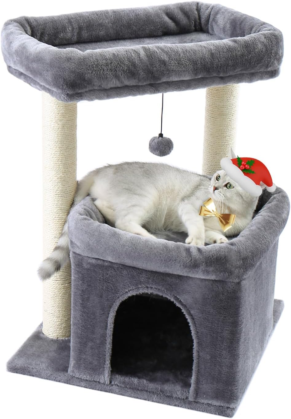 PEQULTI Cat Tree with Extra-Large Perch for Small Cats